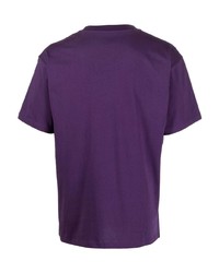 T-shirt à col rond imprimé violet PACCBET