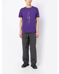 T-shirt à col rond imprimé violet agnès b.