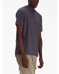 T-shirt à col rond imprimé violet BOSS