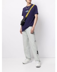 T-shirt à col rond imprimé violet Off-White