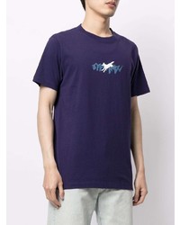 T-shirt à col rond imprimé violet Off-White