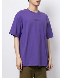 T-shirt à col rond imprimé violet Izzue