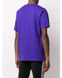 T-shirt à col rond imprimé violet adidas