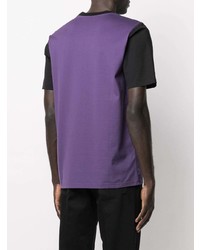 T-shirt à col rond imprimé violet Marni