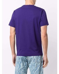 T-shirt à col rond imprimé violet Kenzo