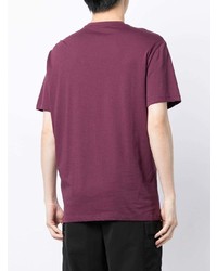 T-shirt à col rond imprimé violet Armani Exchange