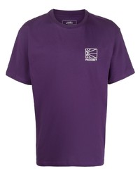 T-shirt à col rond imprimé violet PACCBET