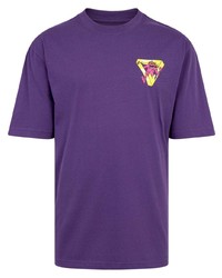 T-shirt à col rond imprimé violet Palace