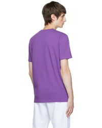 T-shirt à col rond imprimé violet Moncler