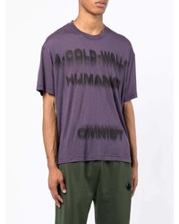 T-shirt à col rond imprimé violet A-Cold-Wall*