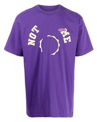 T-shirt à col rond imprimé violet Seven By Seven