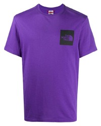 T-shirt à col rond imprimé violet The North Face
