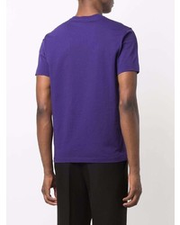 T-shirt à col rond imprimé violet Kenzo