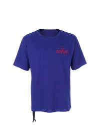 T-shirt à col rond imprimé violet Unravel Project