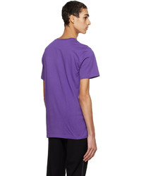 T-shirt à col rond imprimé violet Moschino