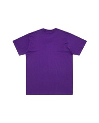 T-shirt à col rond imprimé violet Supreme