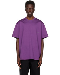 T-shirt à col rond imprimé violet Wooyoungmi
