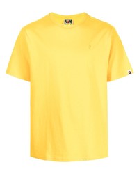 T-shirt à col rond jaune A Bathing Ape