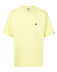 T-shirt à col rond jaune A Bathing Ape