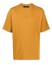 T-shirt à col rond jaune A-Cold-Wall*