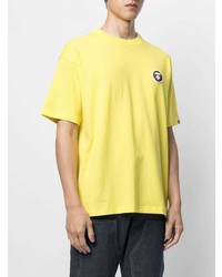 T-shirt à col rond jaune AAPE BY A BATHING APE