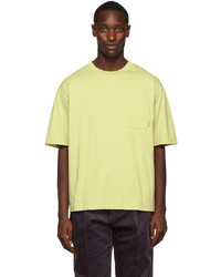 T-shirt à col rond jaune Acne Studios