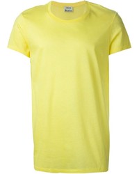 T-shirt à col rond jaune Acne Studios