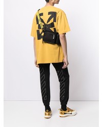 T-shirt à col rond jaune Off-White