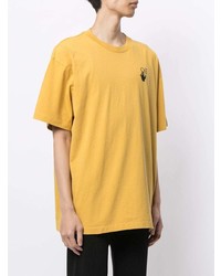 T-shirt à col rond jaune Off-White