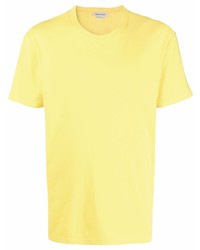 T-shirt à col rond jaune Alexander McQueen