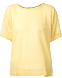 T-shirt à col rond jaune Arts & Science