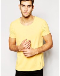 T-shirt à col rond jaune Asos