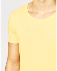 T-shirt à col rond jaune Asos