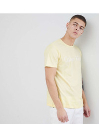 T-shirt à col rond jaune Calvin Klein