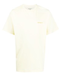 T-shirt à col rond jaune Carhartt WIP