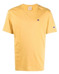 T-shirt à col rond jaune Champion