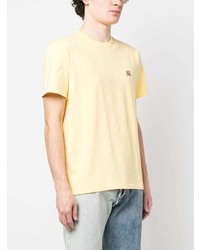 T-shirt à col rond jaune MAISON KITSUNÉ