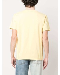 T-shirt à col rond jaune MAISON KITSUNÉ