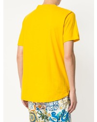 T-shirt à col rond jaune Dolce & Gabbana