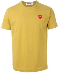 T-shirt à col rond jaune Comme des Garcons