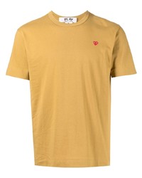 T-shirt à col rond jaune Comme Des Garcons Play