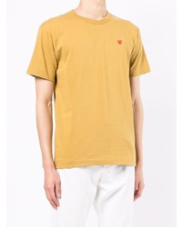 T-shirt à col rond jaune Comme Des Garcons Play