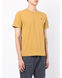 T-shirt à col rond jaune Comme Des Garcons Play