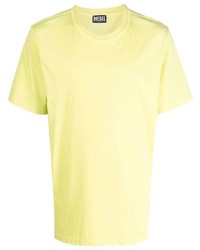 T-shirt à col rond jaune Diesel