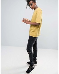 T-shirt à col rond jaune Puma