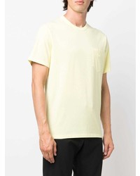 T-shirt à col rond jaune MAISON KITSUNÉ