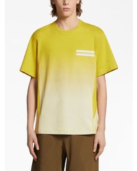 T-shirt à col rond jaune Zegna