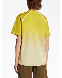 T-shirt à col rond jaune Zegna