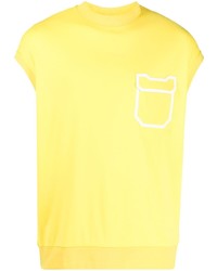 T-shirt à col rond jaune Ferrari