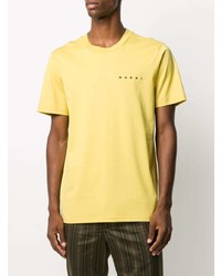 T-shirt à col rond jaune Marni
